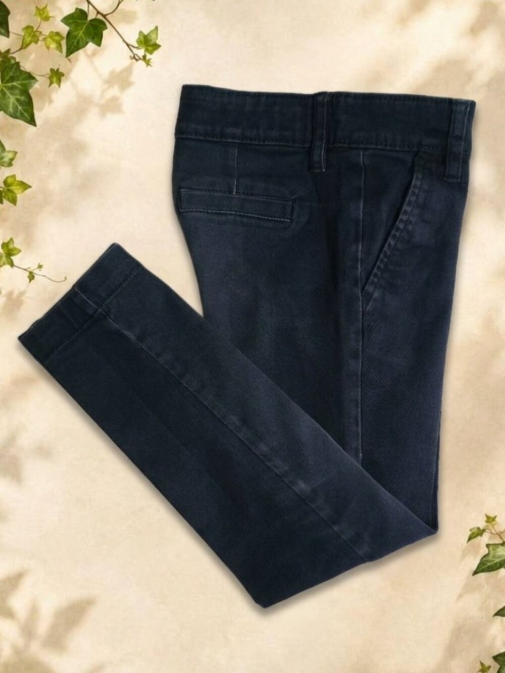 Kids Old Navy Size 6 Slim Dark Blue Skinny Pants Classic Sharp Built-In Flex